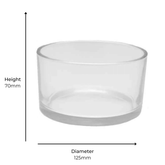 50cl Clear Glass 3-Wick Bowl - Craftovator